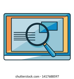 Vector Cartoon Screen Icon Emoji Isolated Illustration