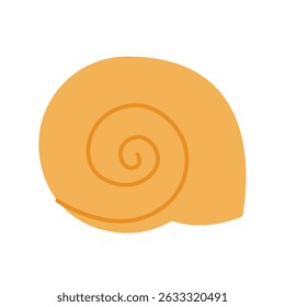 Vector cartoon sea shells on isolated white background. Tropical beach shell.