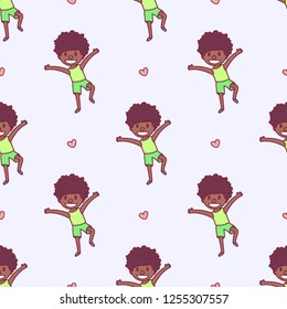vector cartoon seamless pattern Kids clip art