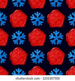 vector cartoon seamless pattern Winter clip art