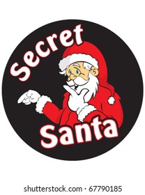 vector cartoon Secret Santa