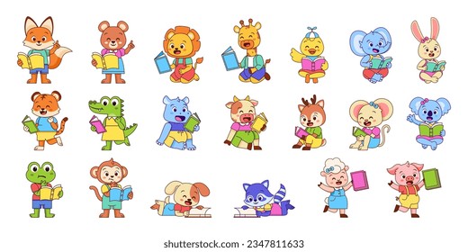 Vector Cartoon Set Of Animal Characters Isolated