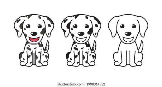 Vektorkartoon Set von dalmatinischem Hund für Design.