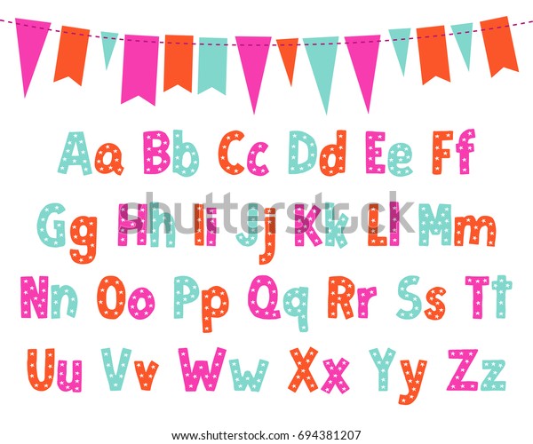 Vector Cartoon Set Cartoon Style Alphabet Stock Vector (Royalty Free ...