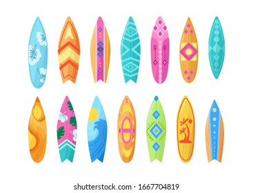 Premium Vector  A colorful illustration of a surfboard with the words let's  go surfing