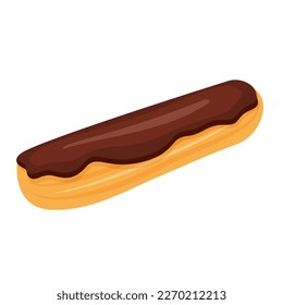 Vector cartoon set of sweet flour bakery products. Croissants. Juicy elements of delicious food for your design. Eps 10.