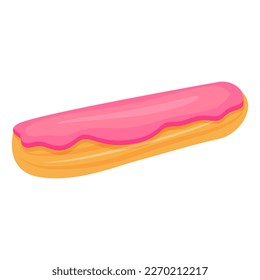Vector cartoon set of sweet flour bakery products. Croissants. Juicy elements of delicious food for your design. Eps 10.
