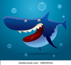 vector cartoon shark 4