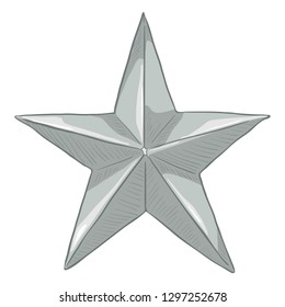 Vector Cartoon Silver Star