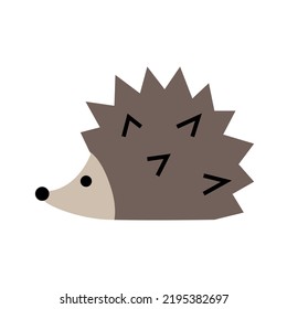 Vektorgrafik, einfacher Hedgehog einzeln auf weißem Hintergrund.