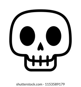 Vector Cartoon Skull Face Isolated On Stock Vector (Royalty Free