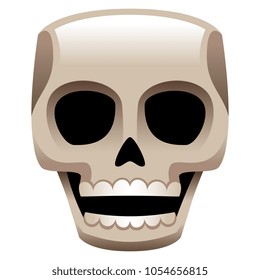 Vector Cartoon Skull Isolated On White Stock Vector (Royalty Free ...