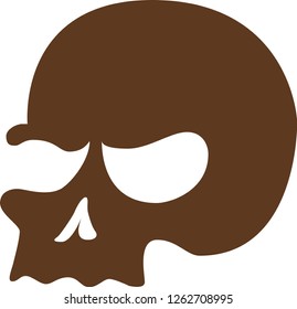 Vector cartoon skull logos in Halloween on the White Blackground
