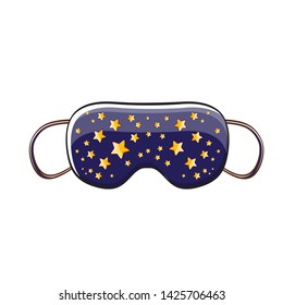 vector cartoon sleep mask isolated on white background. Violet sleeping mask icon