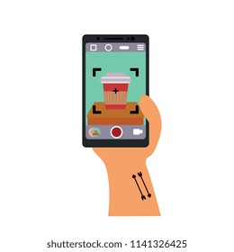 Vector Cartoon Smartphone Illustration Isolated On White Background