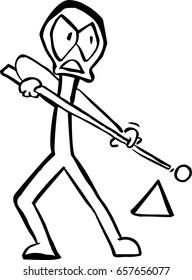 Vector cartoon snooker cartoon