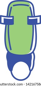 Vector Cartoon Soccer Kneepad Icon Illustration Isolated