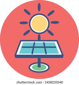 Vector Cartoon Solar Panel Icon Emoji Illustration Isolated