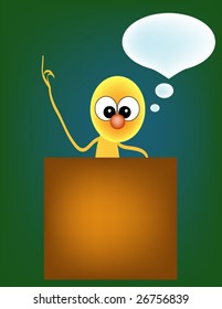 vector cartoon of speaker with space for text