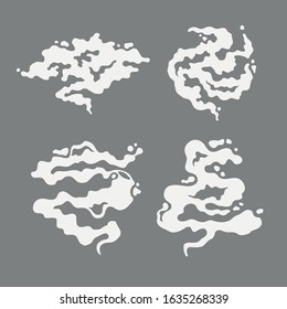 Vector cartoon special effects smoke set