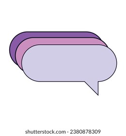 Vector cartoon speech bubble vector flat design.