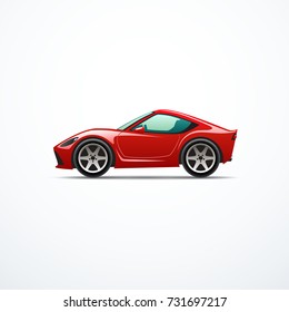 Vector cartoon sport car