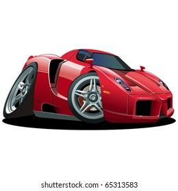 Vector cartoon sportcar