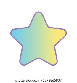 Vector cartoon star icon vector illustration.