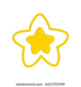 Ilustración vectorial de la estrella de dibujos animados.