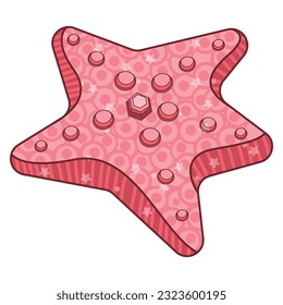Vector Cartoon Starfish Character isolated illustration