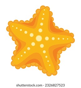 Vector Cartoon Starfish Character isolated illustration