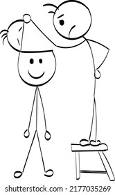 Vector cartoon stick figure or character illustration for print or use as poster, card, flyer or T Shirt