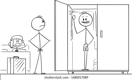 Vector Cartoon Stick Figure Drawing Conceptual Stockvector Rechtenvrij