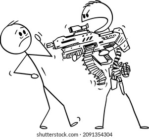 Vector cartoon stick figure