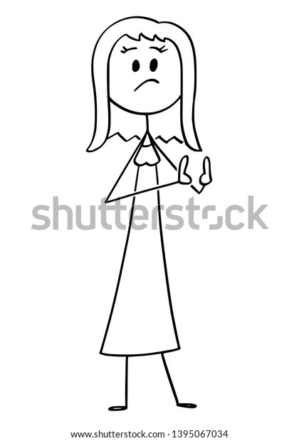 Vector Cartoon Stick Figure Drawing Conceptual Stock Vector (Royalty ...