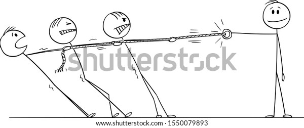 Vector Cartoon Stick Figure Drawing Conceptual Stock Vector (Royalty ...