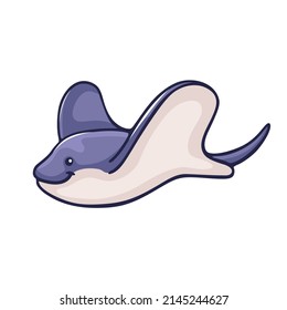 Viñeta vectorial de piedra aislada en fondo blanco. Ilustración vectorial lindo personaje bajo el agua mundo. Clipart imprimible con dibujos de animales marinos.