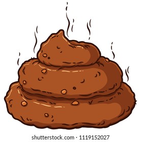 Vector Cartoon Stinky Poop