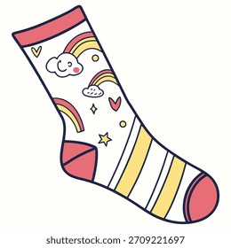 Vetor de Cartoon Stocking sobre fundo branco