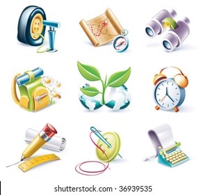 Vector cartoon style icon set. Part 10