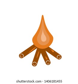 Vector cartoon style illustration of bonfire