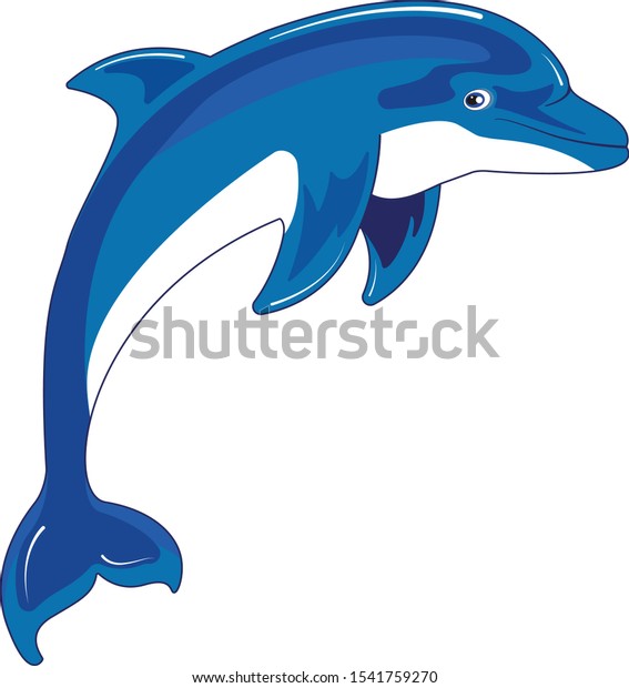 Vector De Stock Libre De Regalias Sobre Dibujo Vectorial De Delfin