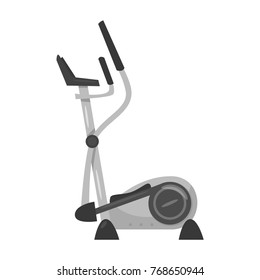 Vector cartoon style illustration of elliptical trainer for exercise. Isolated on white background.