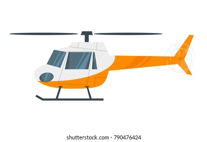 Vector  cartoon style illustration of  helicopter