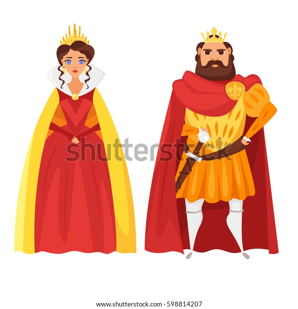 Clip art of king and queen k6240959 Vector Cartoon Style Illustration King Queen Stock Vector (Royalty Free