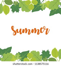 Vector cartoon style illustration Summer template decorated Theme