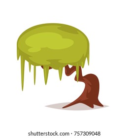 Vector cartoon style illustration of a tree. Isolated on white background.