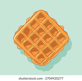 Vector de dibujos animados estilo waffle ilustración