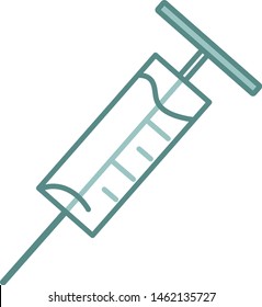 Vector Cartoon Stylish Syringe Emoji Icon Isolated