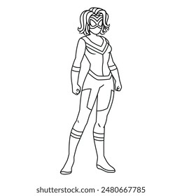 Vector Cartoon Superhero Character Illustration Isolated